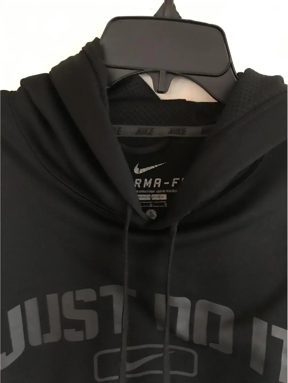 Nike Dri-FIT Black Hoodie with Just Do It Print - Picture 2 of 3